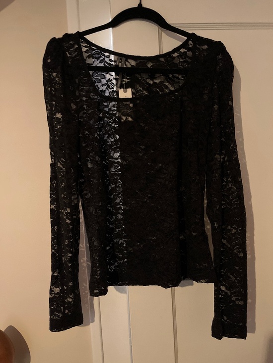 Anthropologie Tops - Sweet & Sexy Black Lace Long Sleeve Anthropologie Top
